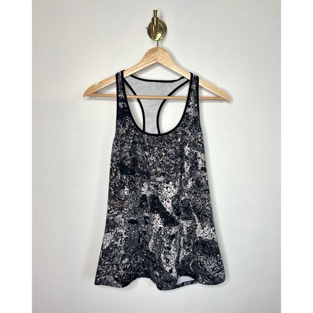 Fabletics Black Gold Splatter Active Tank